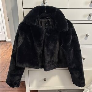 Forever 21 Black Teddy Jacket